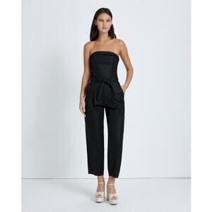 7 For All Mankind NWT Women's Size XL Black Sleeveless Balloon Leg Jumpsuit $398
